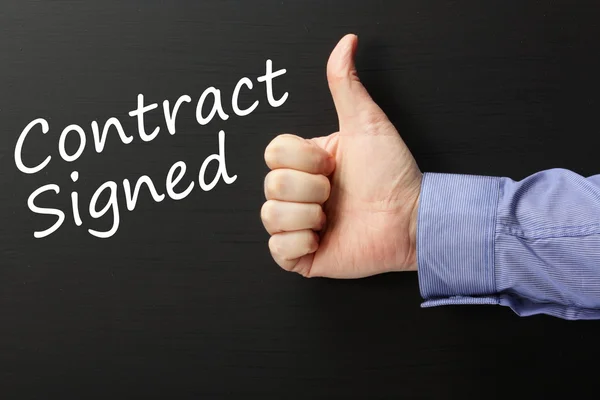 Contract Signed Okay — Stock Photo, Image