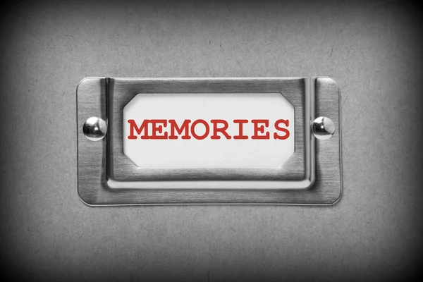 Anılar çekmece etiket — Stok fotoğraf