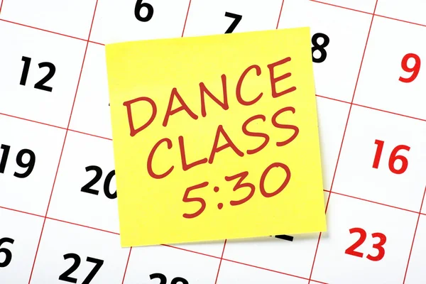 Dance Class Reminder — Stock Photo, Image