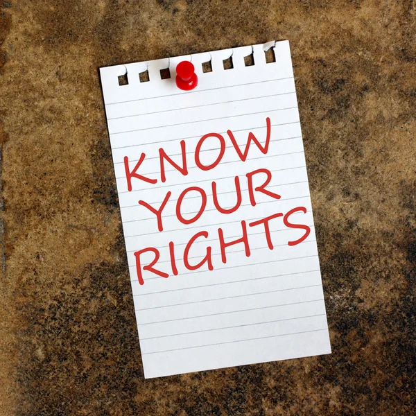 Know Your Rights — Stock Photo, Image