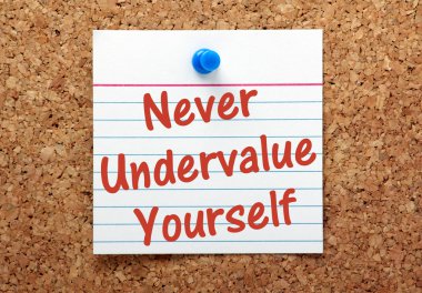 Never Undervalue Yourself clipart