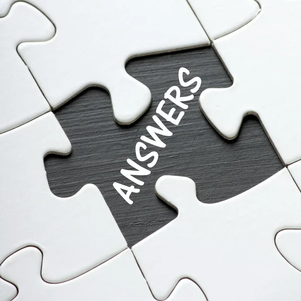 ANSWERS Puzzle — Stock Photo, Image