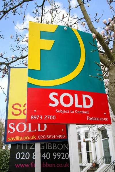 Estate Agent Signs — Stock Photo, Image