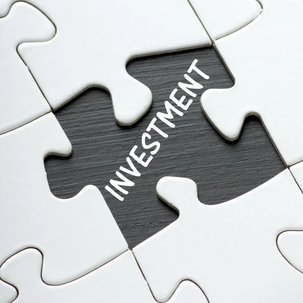 Investeringen puzzel — Stockfoto