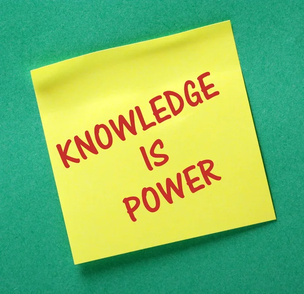 A tudás hatalom. — Stock Fotó
