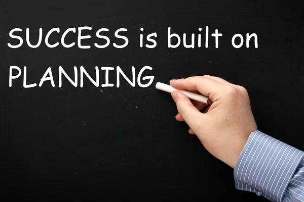 O sucesso é construído no planejamento — Fotografia de Stock