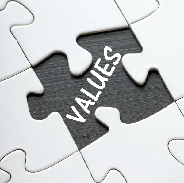 VALORES Puzzle — Fotografia de Stock