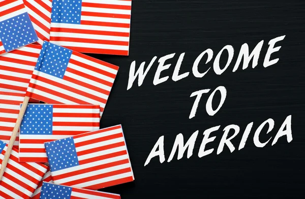 ยินดีต้อนรับสู่อเมริกา — ภาพถ่ายสต็อก