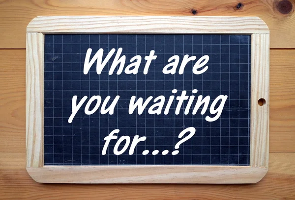 Do que estás à espera? ? — Fotografia de Stock