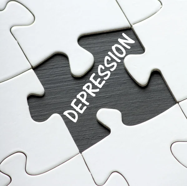 DEPRESSION Puzzle — Stock Photo, Image