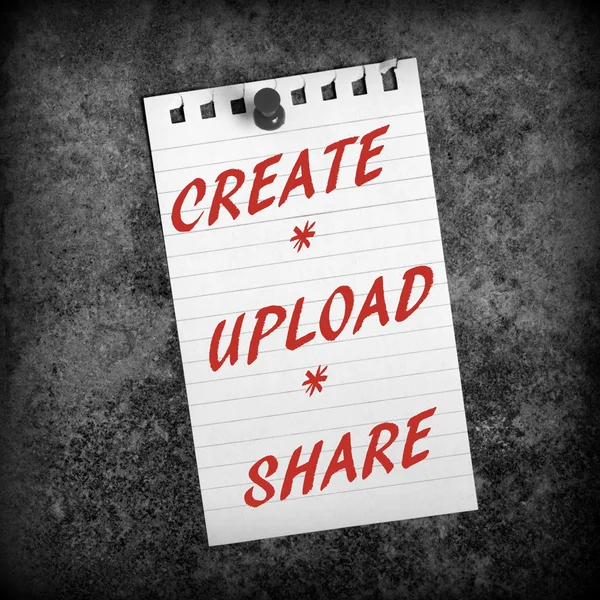Create, Upload and Share — Stock Photo, Image