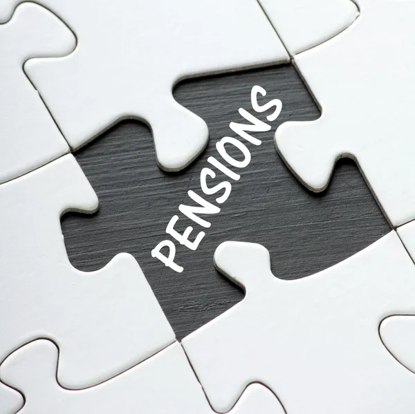 Puzzle sulle pensioni — Foto Stock