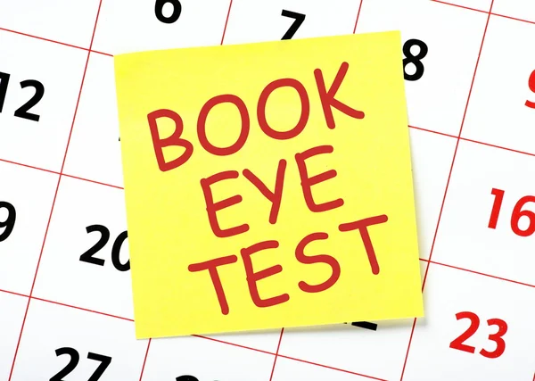 Libro Eye Test Reminder — Foto de Stock