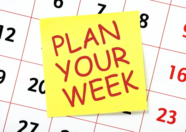 Planera din vecka — Stockfoto