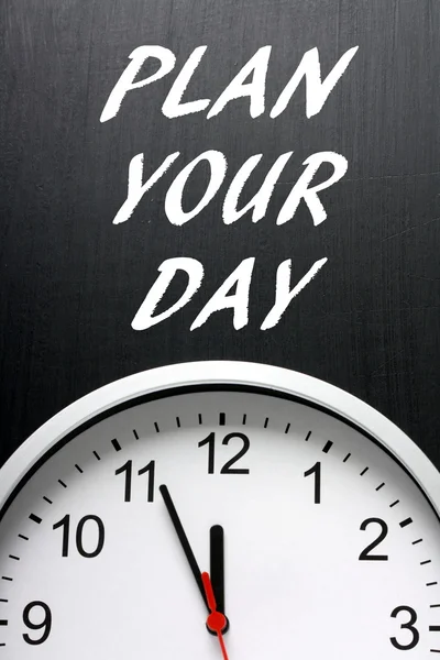 Plan Your Day Clock — Stock Photo, Image