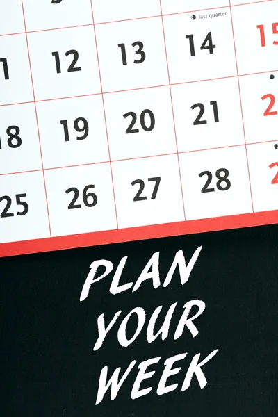 Plan Your Week Calendar — Stock Photo, Image