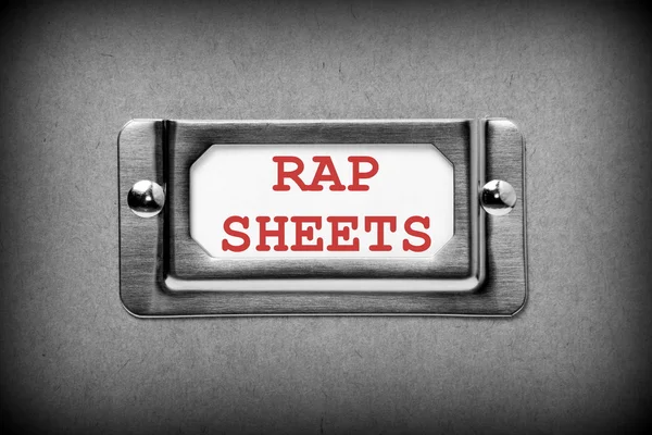 Rap Sheets Drawer — Stock Photo, Image