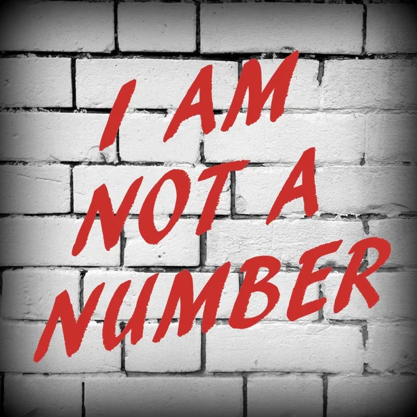 I Am Not A Number — Stock Photo, Image