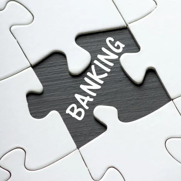 Banking Puzzle — Stock Photo, Image