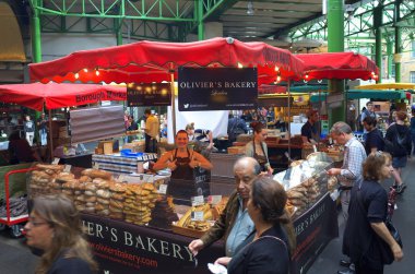 Bakery Stall in Borough Market - London clipart