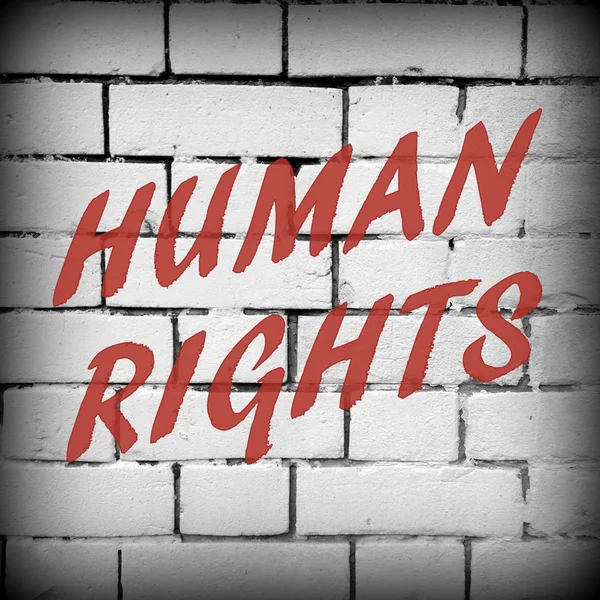 Messaggio sui diritti umani — Foto Stock