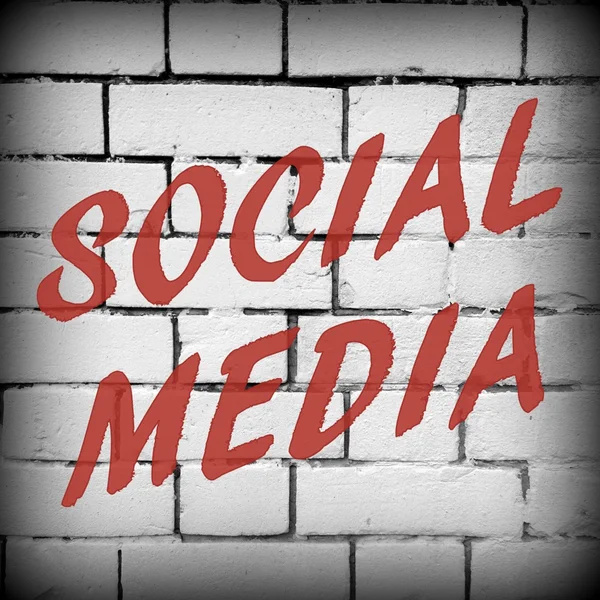 Sociale Media Graffiti — Stockfoto