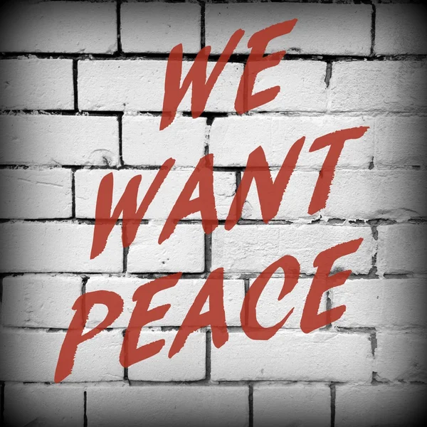 Wir wollen Frieden — Stockfoto