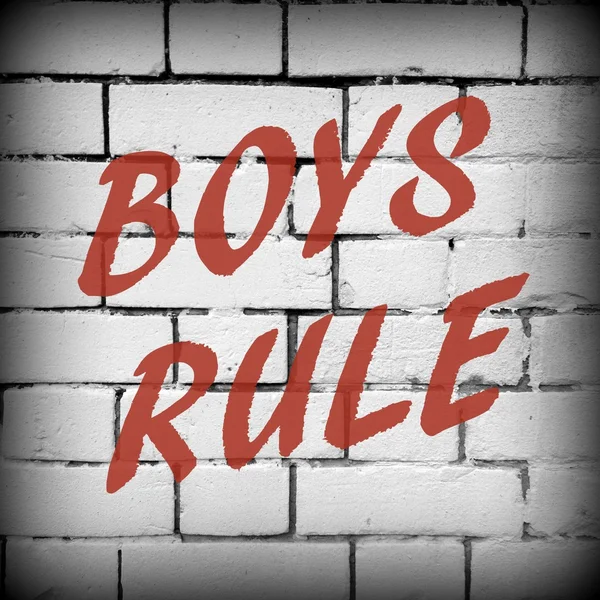 Boys Rule Graffiti — Stock Photo, Image