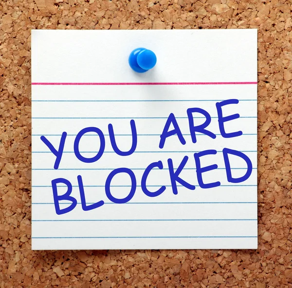 You Are Blocked — Stock Photo, Image