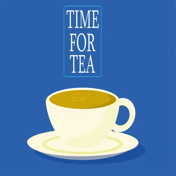 Tempo para o chá — Vetor de Stock