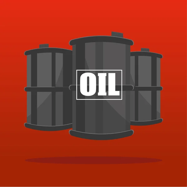 Trzy baryłek ropy — Wektor stockowy