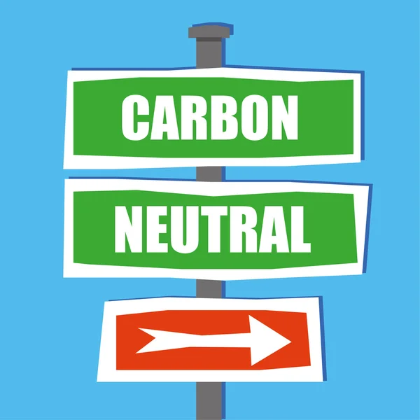 Vägen till Carbon Neutral — Stock vektor