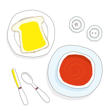 domates çorbası ve ekmek