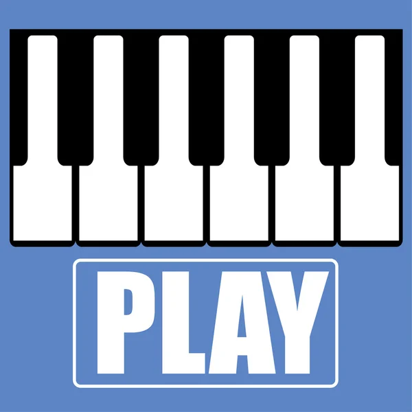 Jeu de clavier pour piano — Image vectorielle