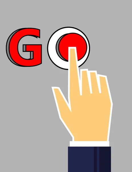 Appuyez sur le bouton GO — Image vectorielle