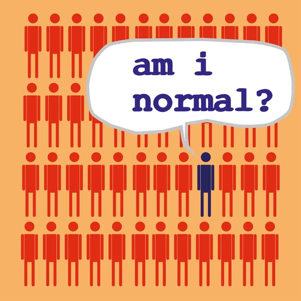 Soy normal. ? — Archivo Imágenes Vectoriales