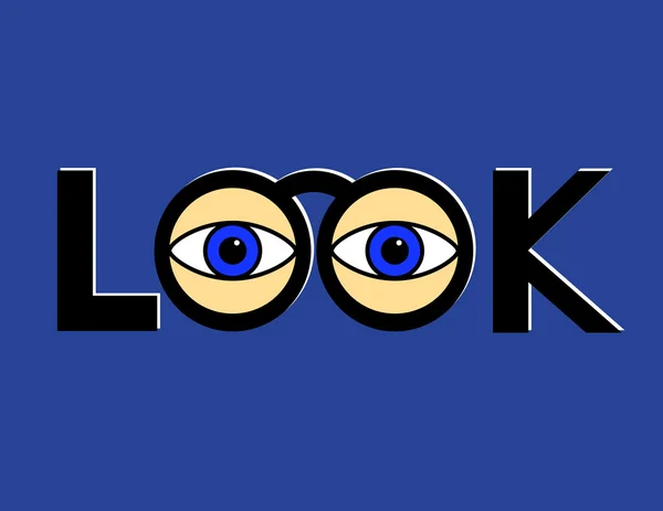 Look Into My Eyes — Stock Vector