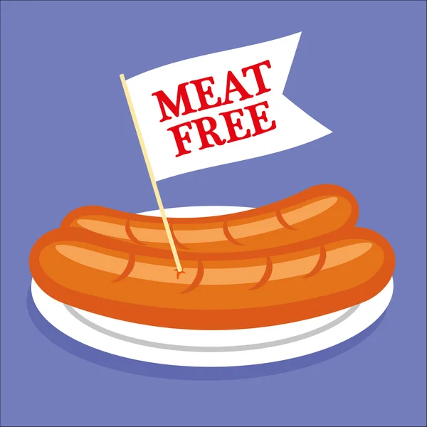 Meat Free Sausages — Stock Vector