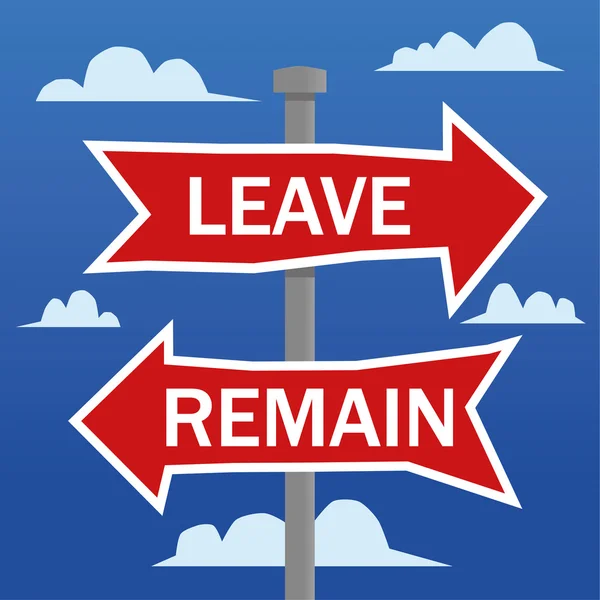 Leave Or Remain — Stock Vector