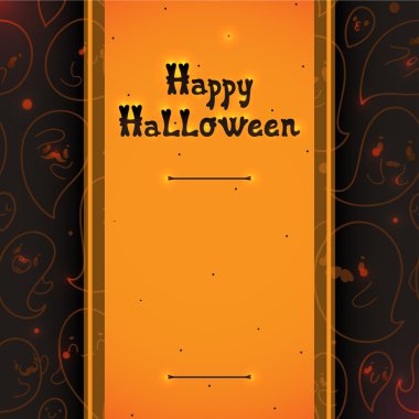 Mutlu Cadılar Bayramı kartı hayaletlerle, vektör.