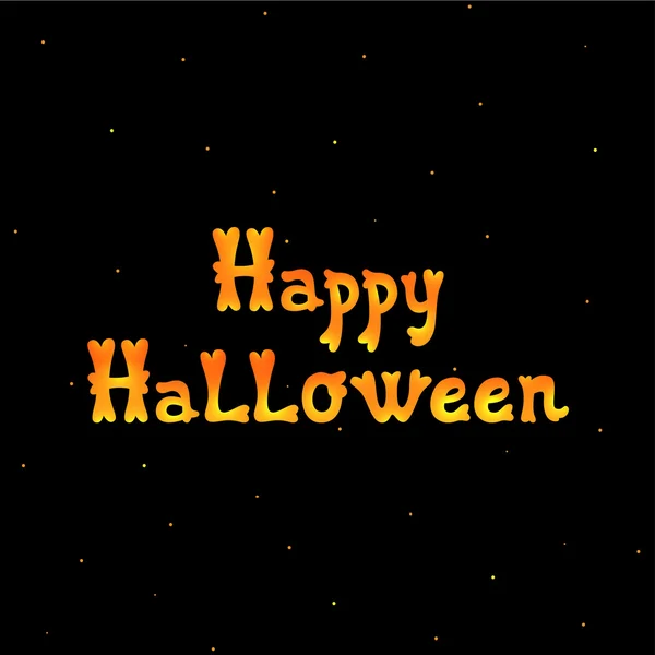 Happy Halloween černé pozadí, vektor. — Stockový vektor