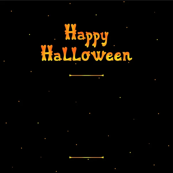 Happy Halloween černé pozadí, vektor. — Stockový vektor