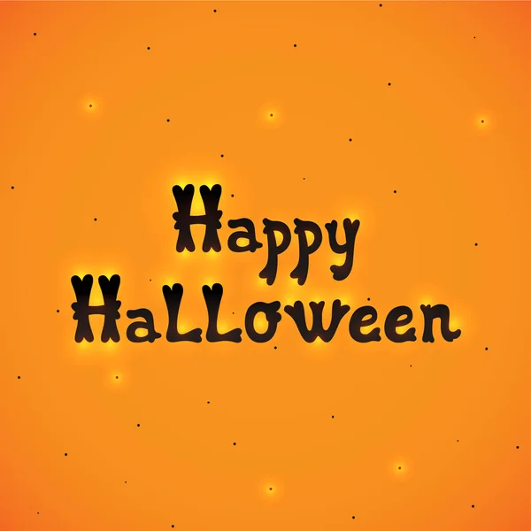 Happy Halloween orange background, vector. — Stock Vector