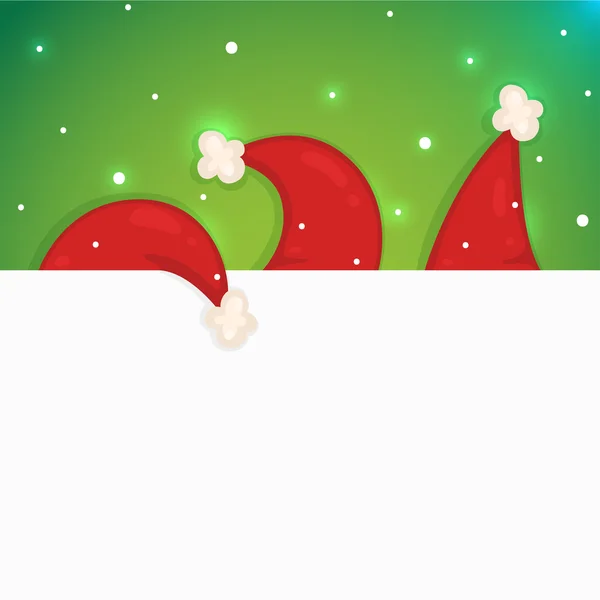 Banner met grappige caps Christmas Elves, vector. — Stockvector