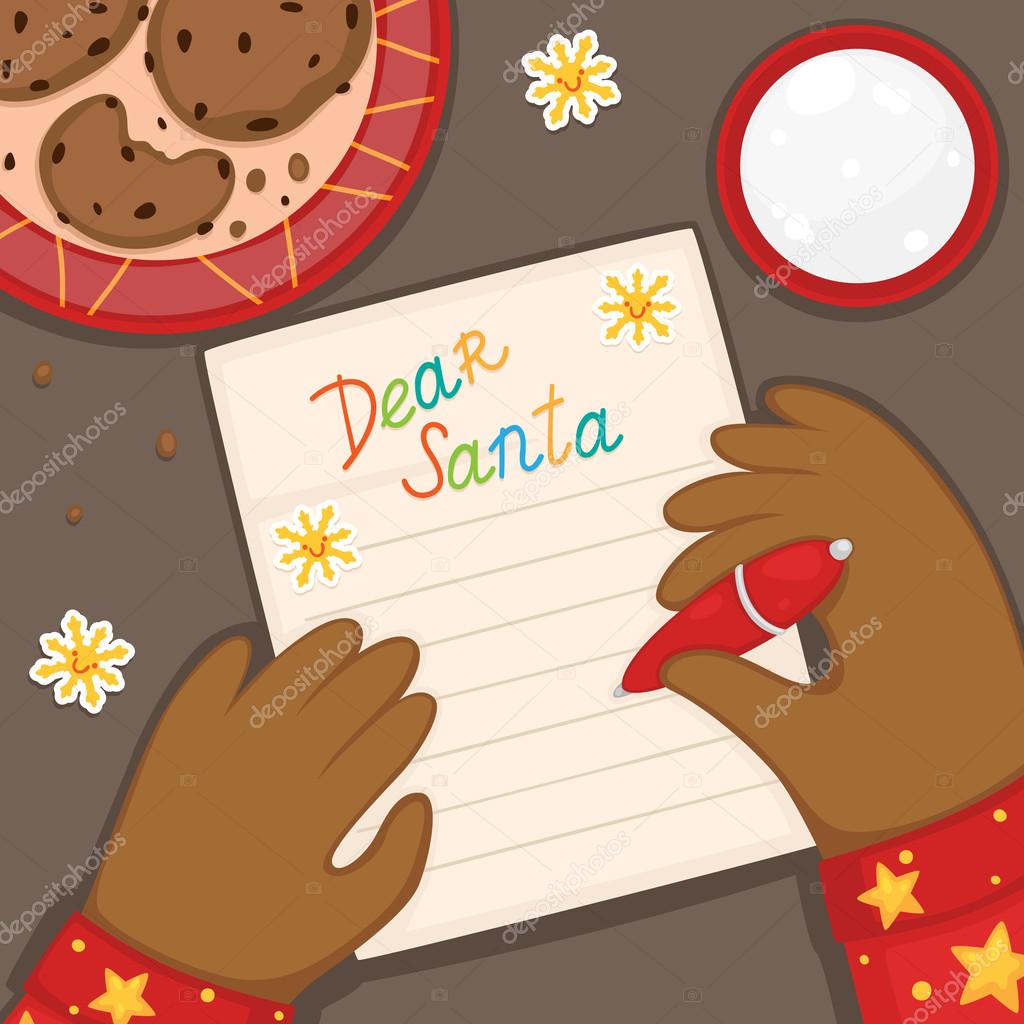 Christmas Letter To Santa Claus From An African American Child In