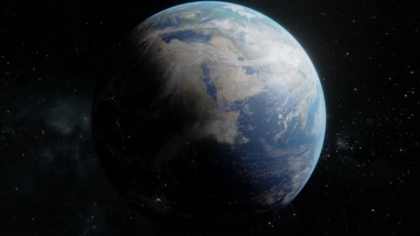 Planet Bumi Dari Ruang Elemen Gambar Ini Dilengkapi Oleh Nasa — Stok Video