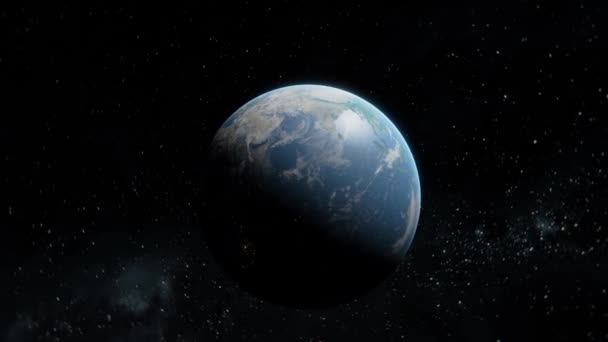 Τροχαίο 360 Εντοπισμού Πλάνο Της Γης Από Διάστημα Βαρύτητα Έννοια — Αρχείο Βίντεο