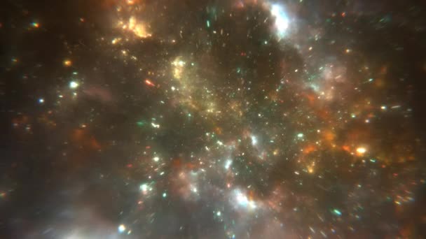 Vol Spatial Dans Champ Stellaire Voler Dans Une Galaxie Spatiale — Video