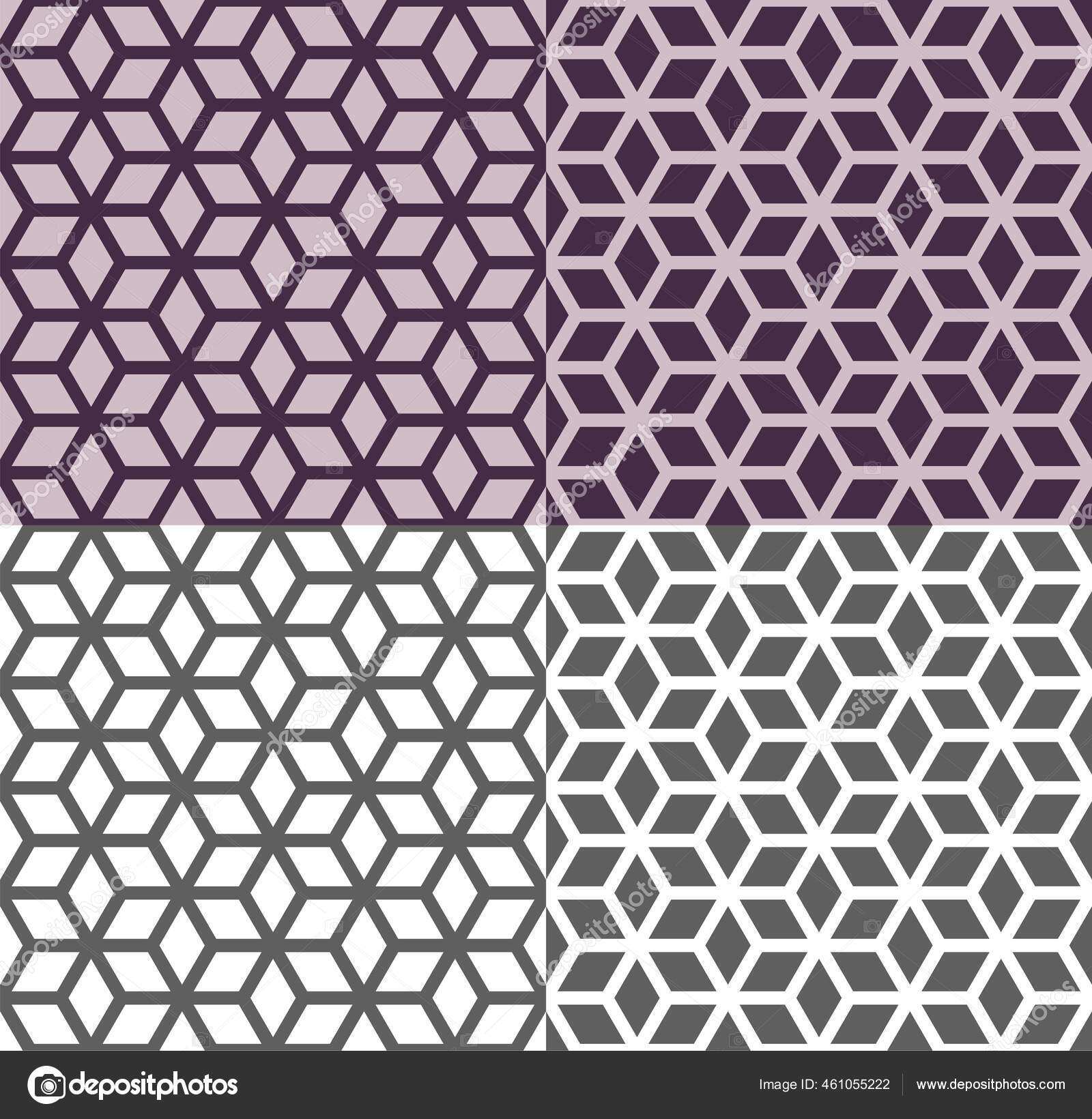정육면체 폴리곤이 벡터물기 패턴의 분홍색 보라색 기하학적 직물등을 반복하는 스톡 벡터 - ©vdovichenko.n.gmail.com  461055222, image size:1600x1640
