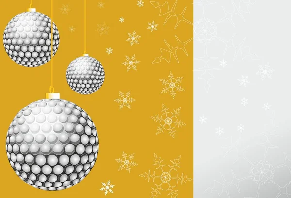 Golf Ball Christmas New Year Greeting Card — Stock Photo, Image